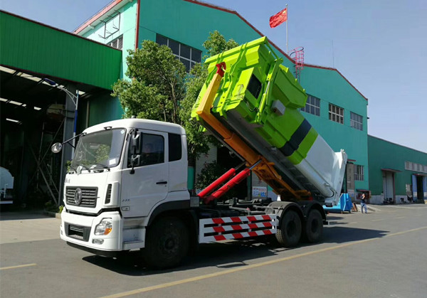東風(fēng)天龍25噸勾臂式垃圾車